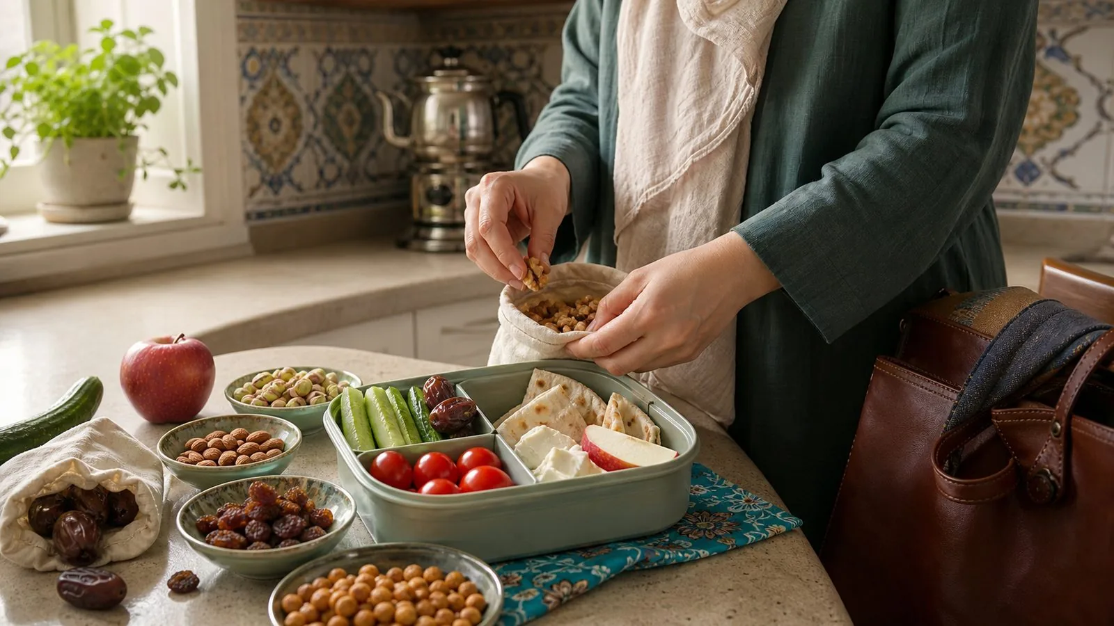 آماده‌سازی میان‌وعده سالم ایرانی برای خانه و محل کار