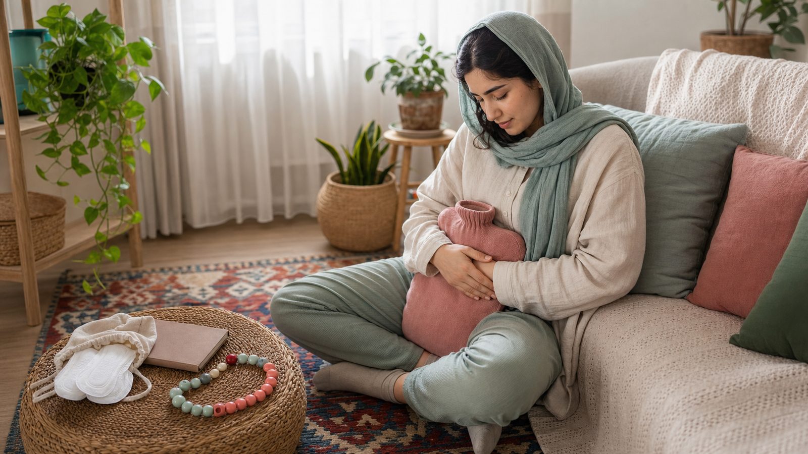 تصویر آموزشی درباره چرخه قاعدگی و مراقبت روزمره در خانه