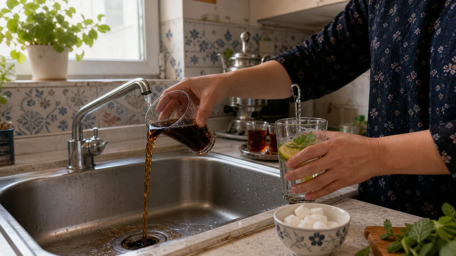 کاهش مصرف قند با جایگزین کردن نوشیدنی شیرین با آب طعم‌دار خانگی