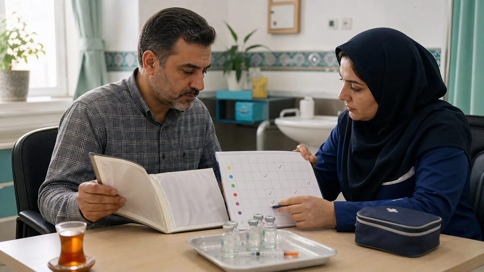 پیگیری سوابق واکسن‌های بزرگسالان در درمانگاه