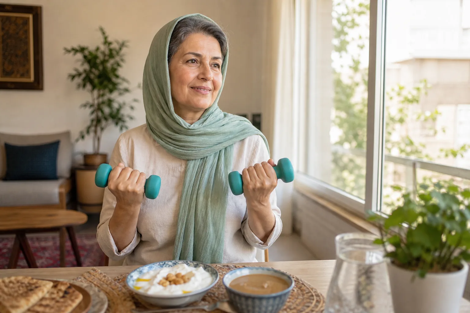 تمرین قدرتی سبک در خانه برای پیشگیری از پوکی استخوان